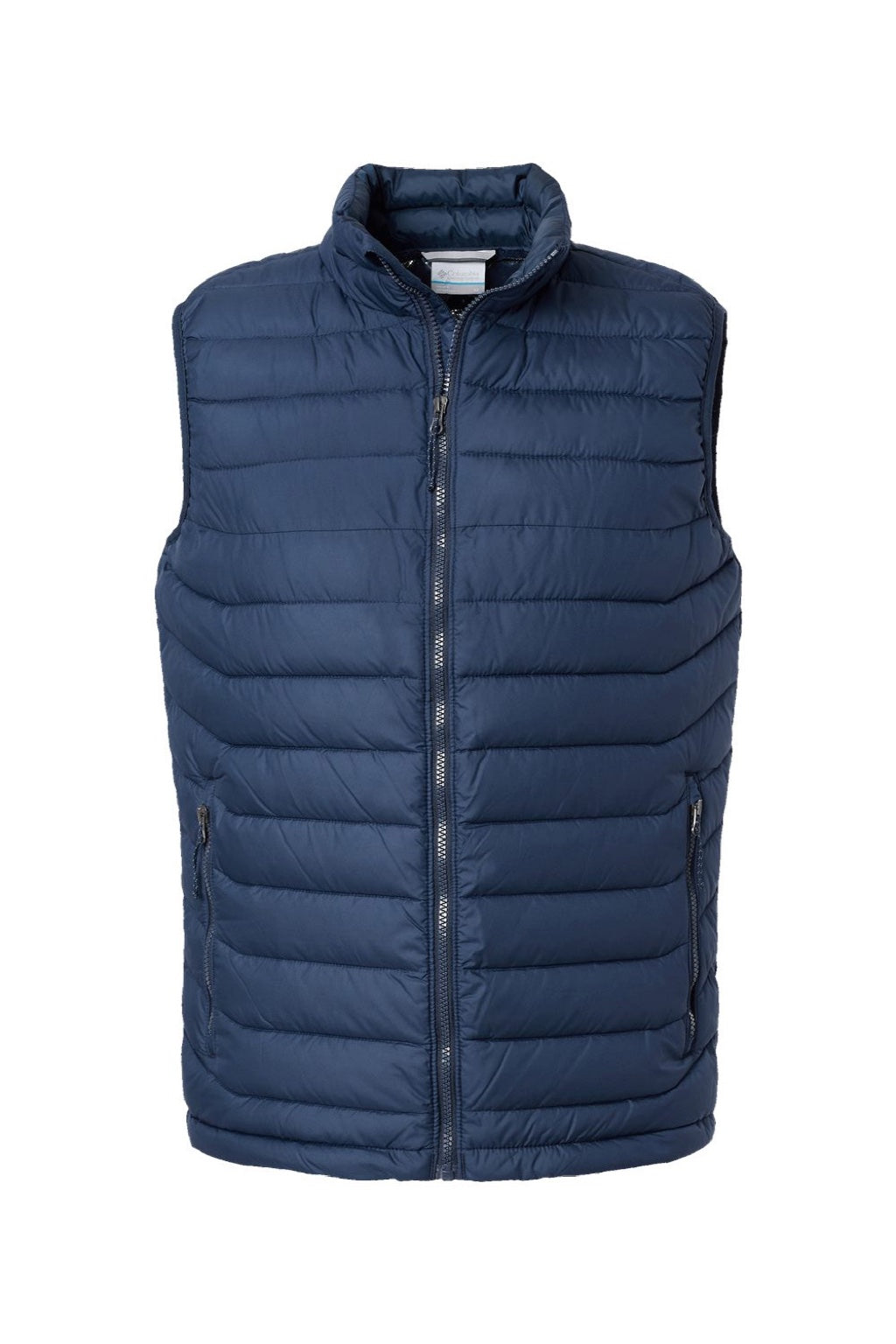 Columbia 212491 Mens Powder Lite II Full Zip Vest Collegiate Navy Blue Flat Front