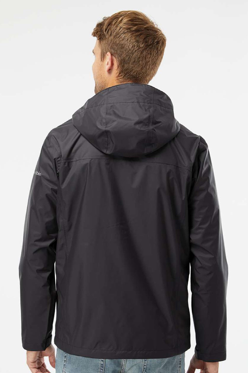 Columbia 212480 Mens Watertight II Full Zip Hooded Jacket Black Model Back