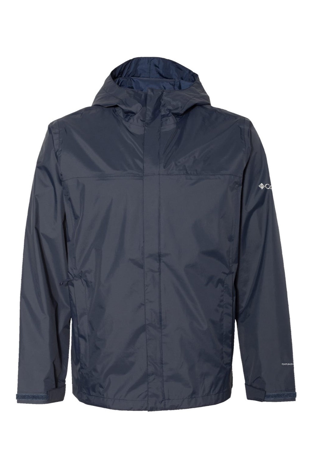 Columbia 212480 Mens Watertight II Full Zip Hooded Jacket Collegiate Navy Blue Flat Front