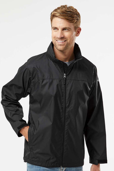 Columbia 212476 Mens Glennaker Lake II Full Zip Rain Jacket Black Model Front