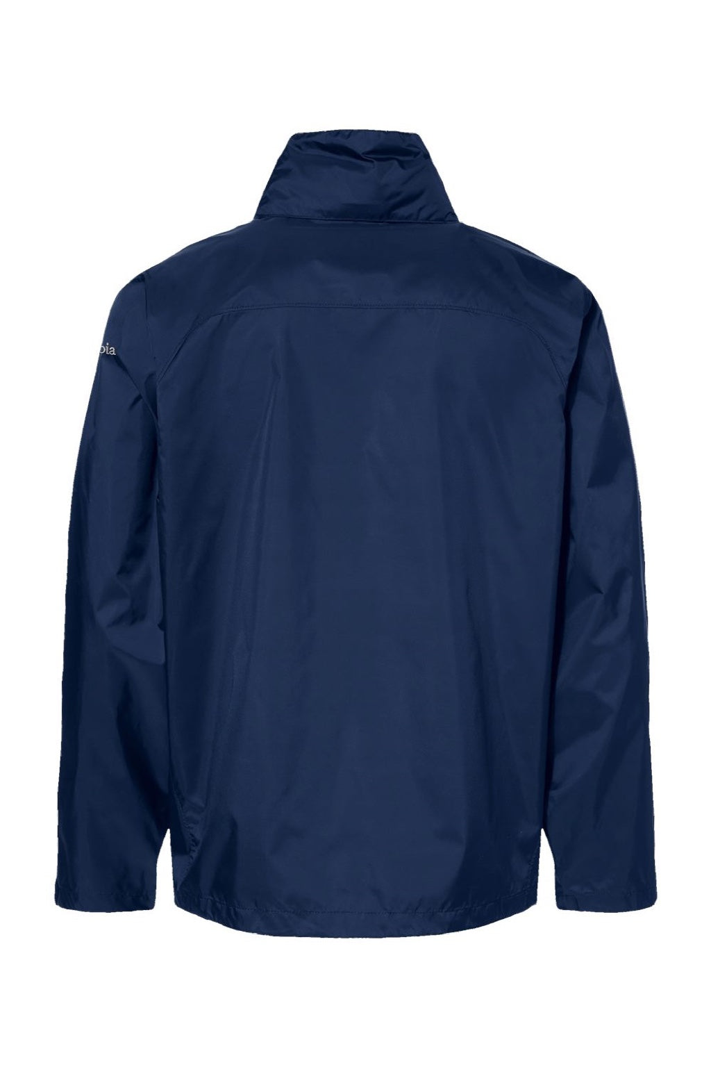 Columbia 212476 Mens Glennaker Lake II Full Zip Rain Jacket Collegiate Navy Blue Flat Back