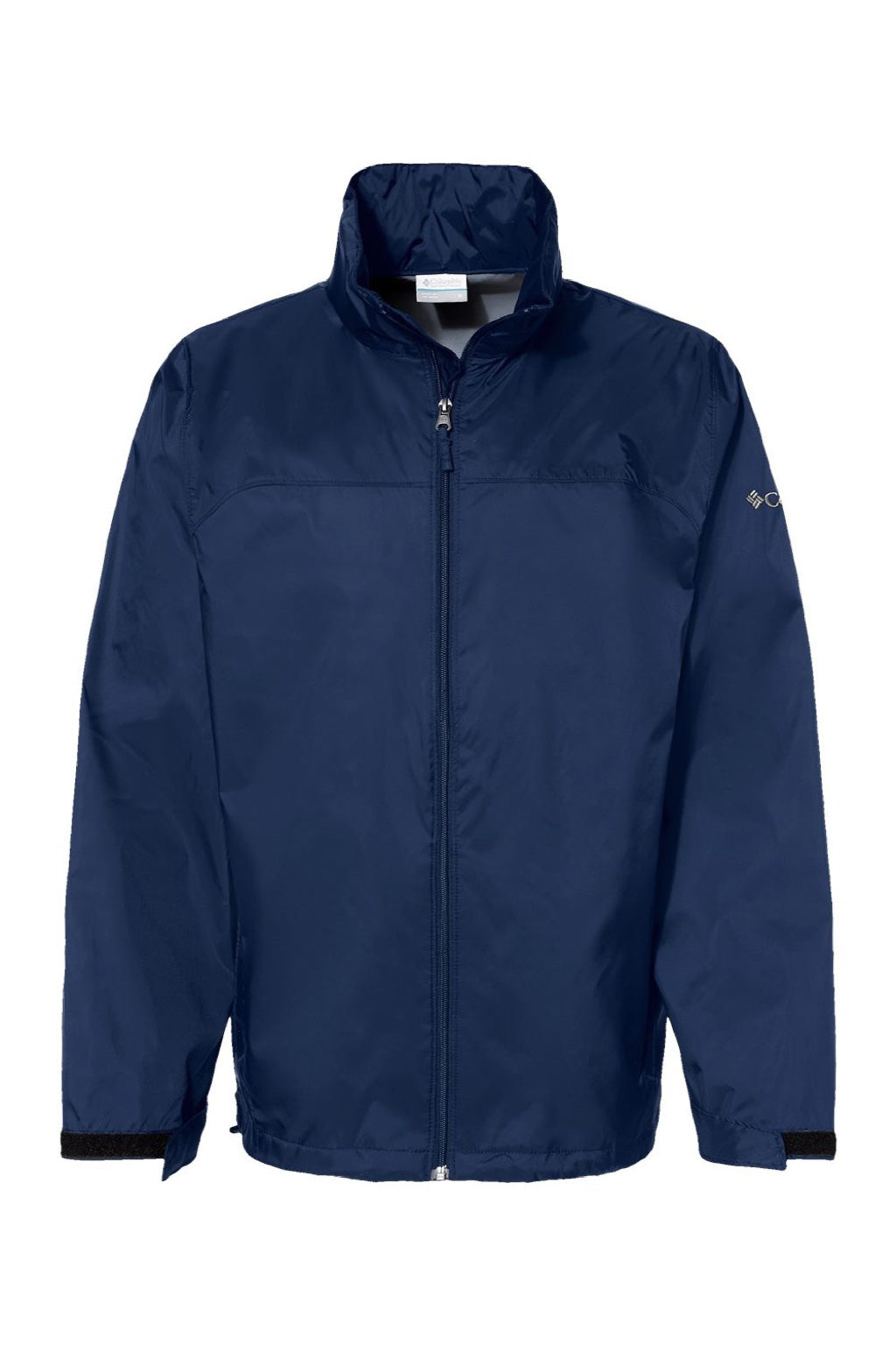 Columbia 212476 Mens Glennaker Lake II Full Zip Rain Jacket Collegiate Navy Blue Flat Front