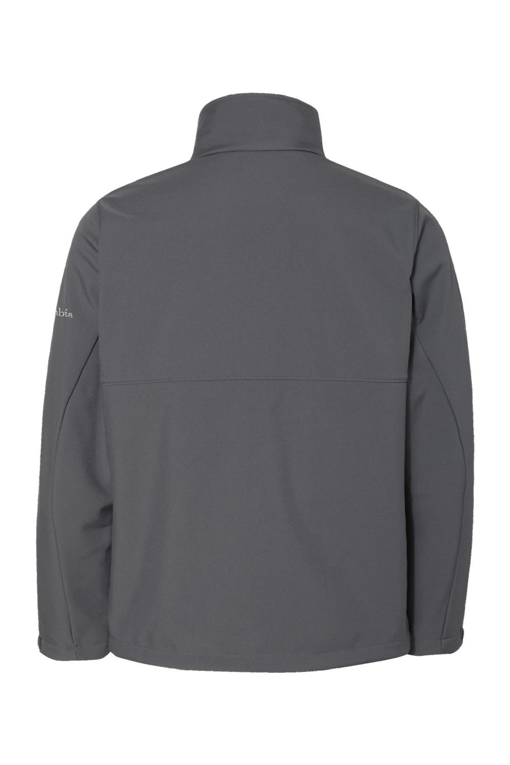 Columbia 212483 Mens Ascender Soft Shell Full Zip Jacket Graphite Grey Flat Back