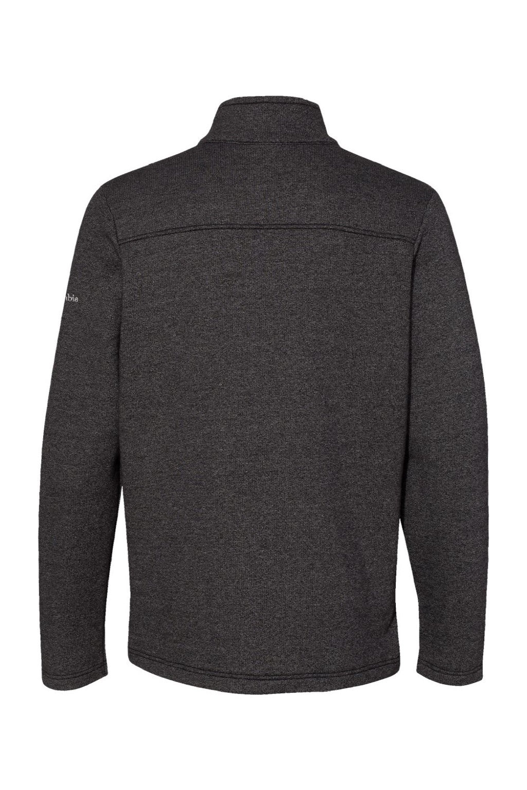 Columbia 212487 Mens Great Hart Mountain III 1/4 Zip Sweatshirt Heather Black Flat Back