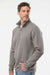 Columbia 212487 Mens Great Hart Mountain III 1/4 Zip Sweatshirt Heather Boulder Grey Model Side