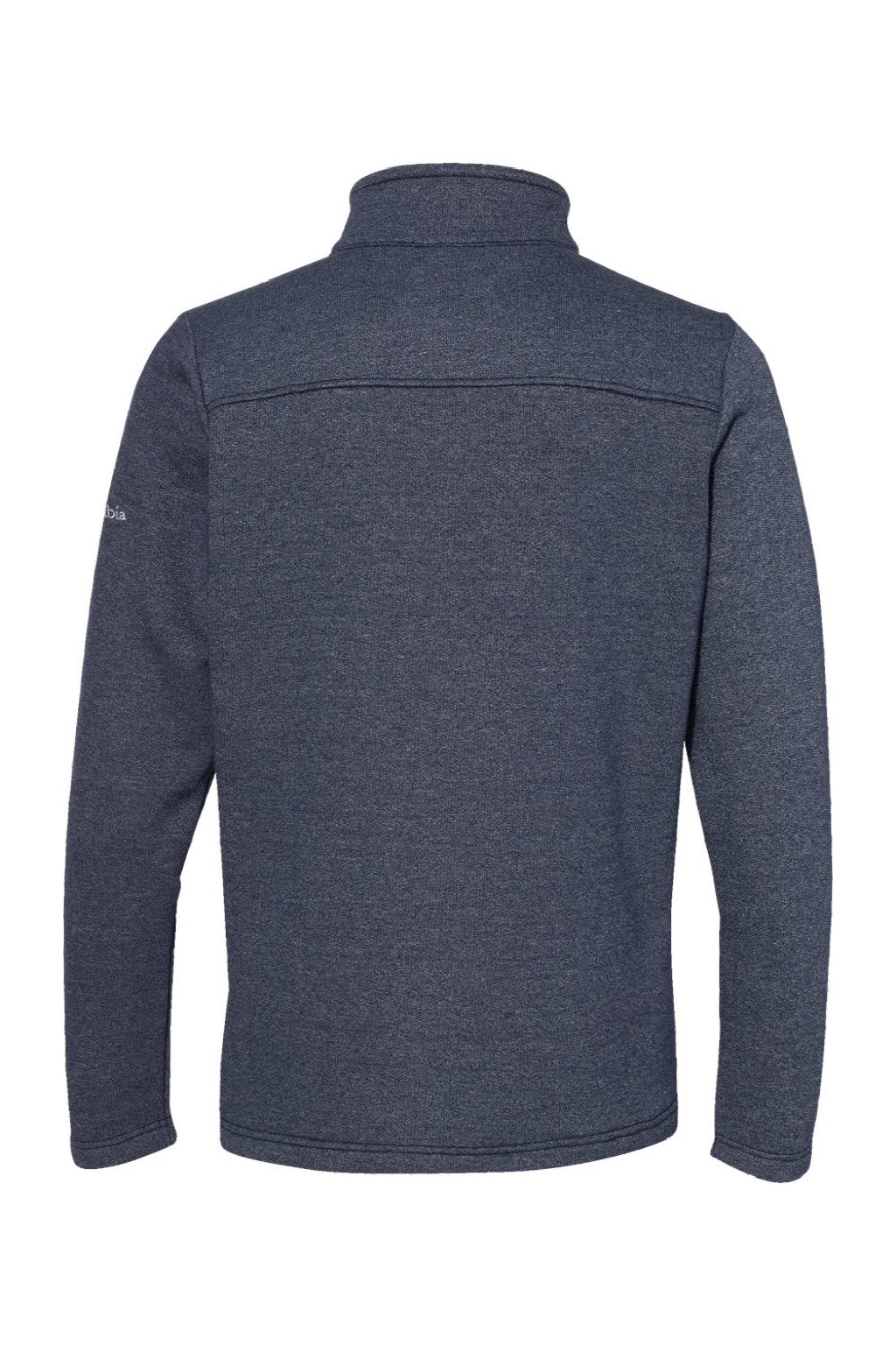 Columbia 212487 Mens Great Hart Mountain III 1/4 Zip Sweatshirt Collegiate Navy Blue Flat Back