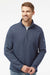 Columbia 212487 Mens Great Hart Mountain III 1/4 Zip Sweatshirt Collegiate Navy Blue Model Front
