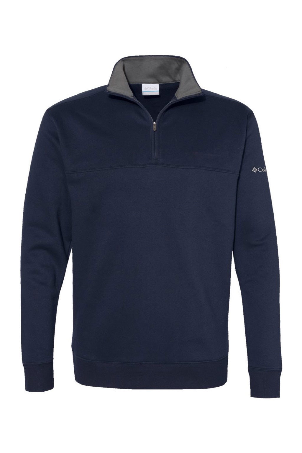 Columbia 212475 Mens Hart Mountain II 1/4 Zip Sweatshirt Collegiate Navy Blue Flat Front