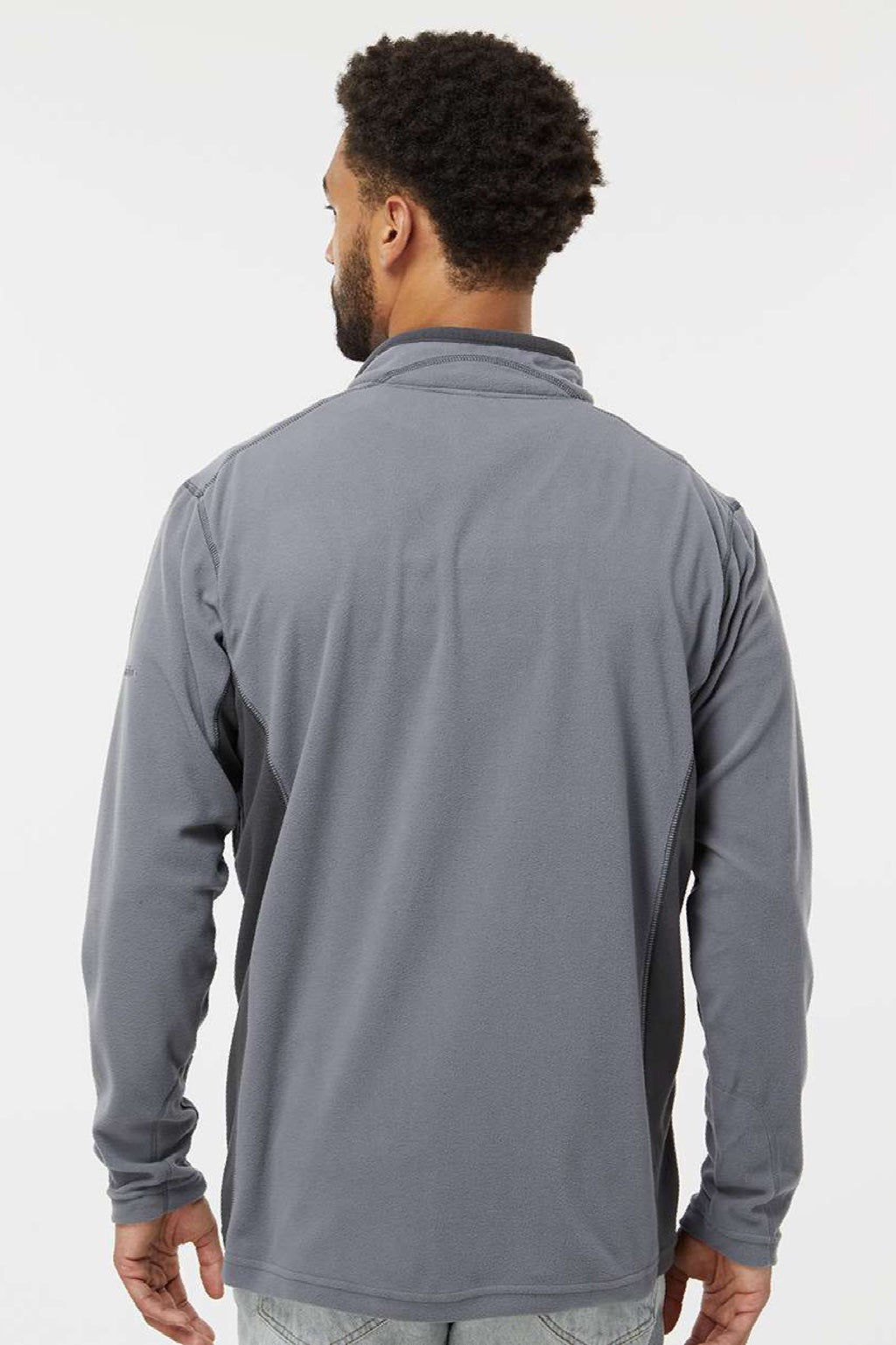 Columbia 212469 Mens Klamath Range II 1/4 Zip Sweatshirt City Grey Model Back