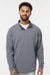 Columbia 212469 Mens Klamath Range II 1/4 Zip Sweatshirt City Grey Model Front