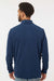 Columbia 212469 Mens Klamath Range II 1/4 Zip Sweatshirt Collegiate Navy Blue Model Back
