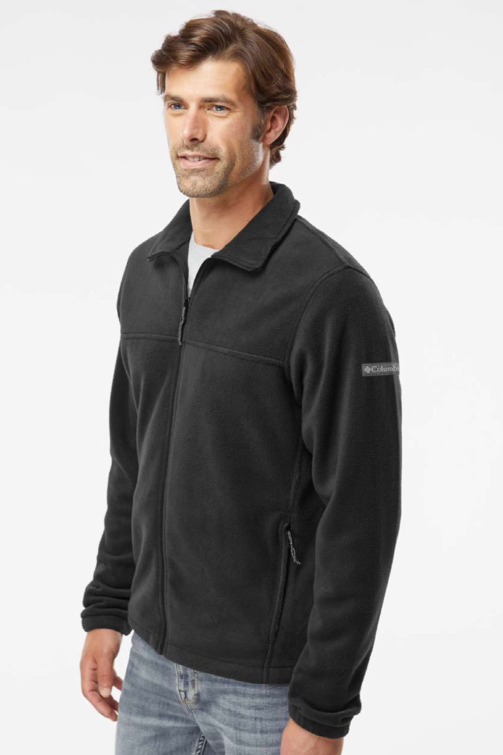 Columbia 212478 Mens Steens Mountain 2.0 Full Zip Jacket Black Model Side