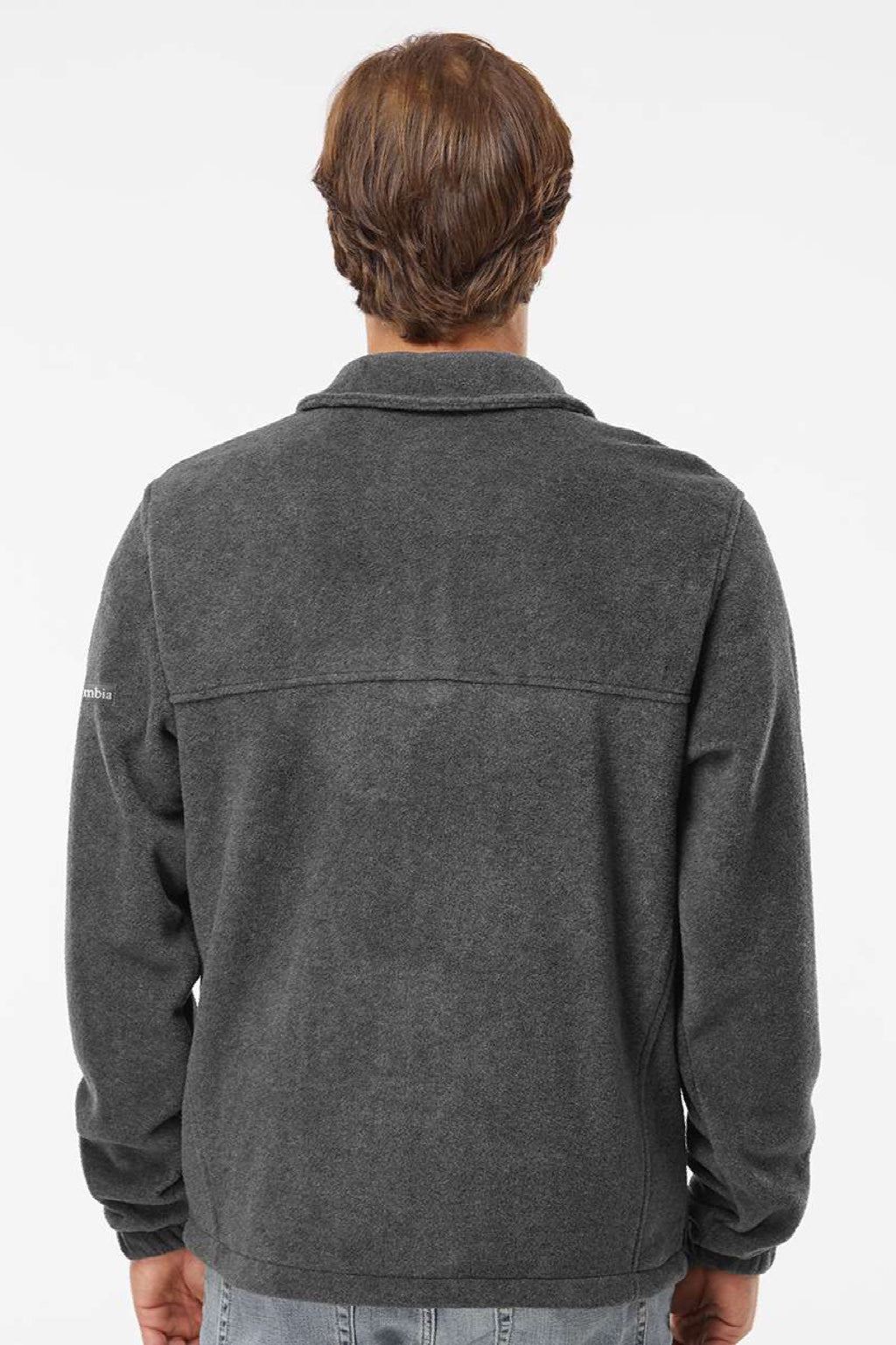 Columbia 212478 Mens Steens Mountain 2.0 Full Zip Jacket Heather Charcoal Grey Model Back