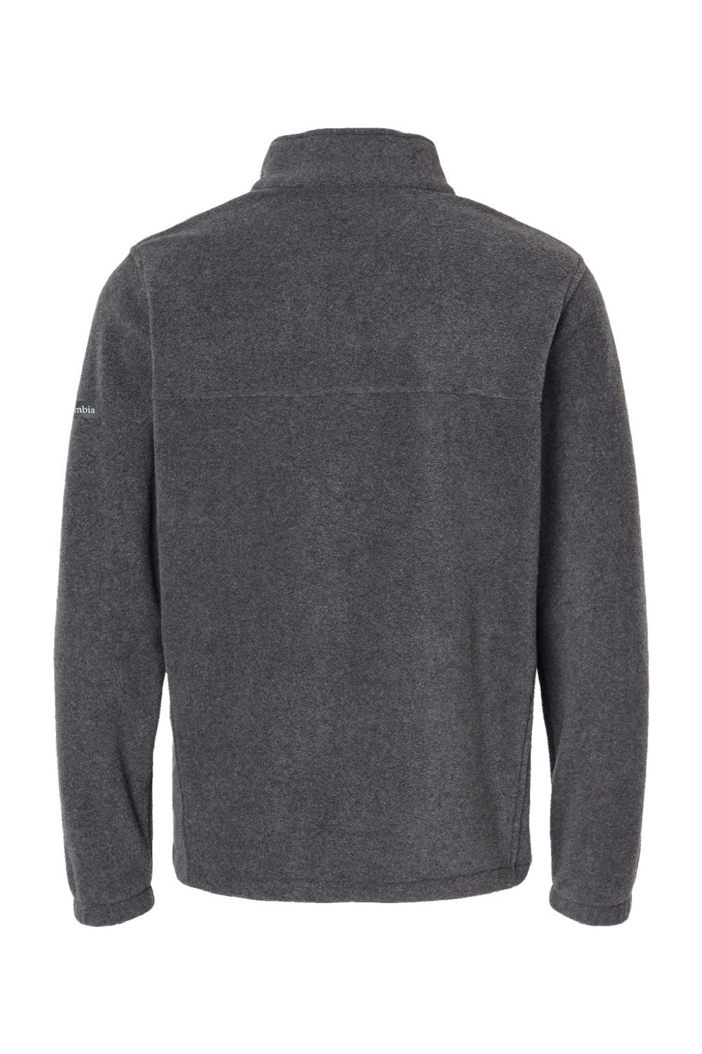 Columbia 212486 Mens Steens Mountain 1/4 Zip Sweatshirt Heather Charcoal Grey Flat Back
