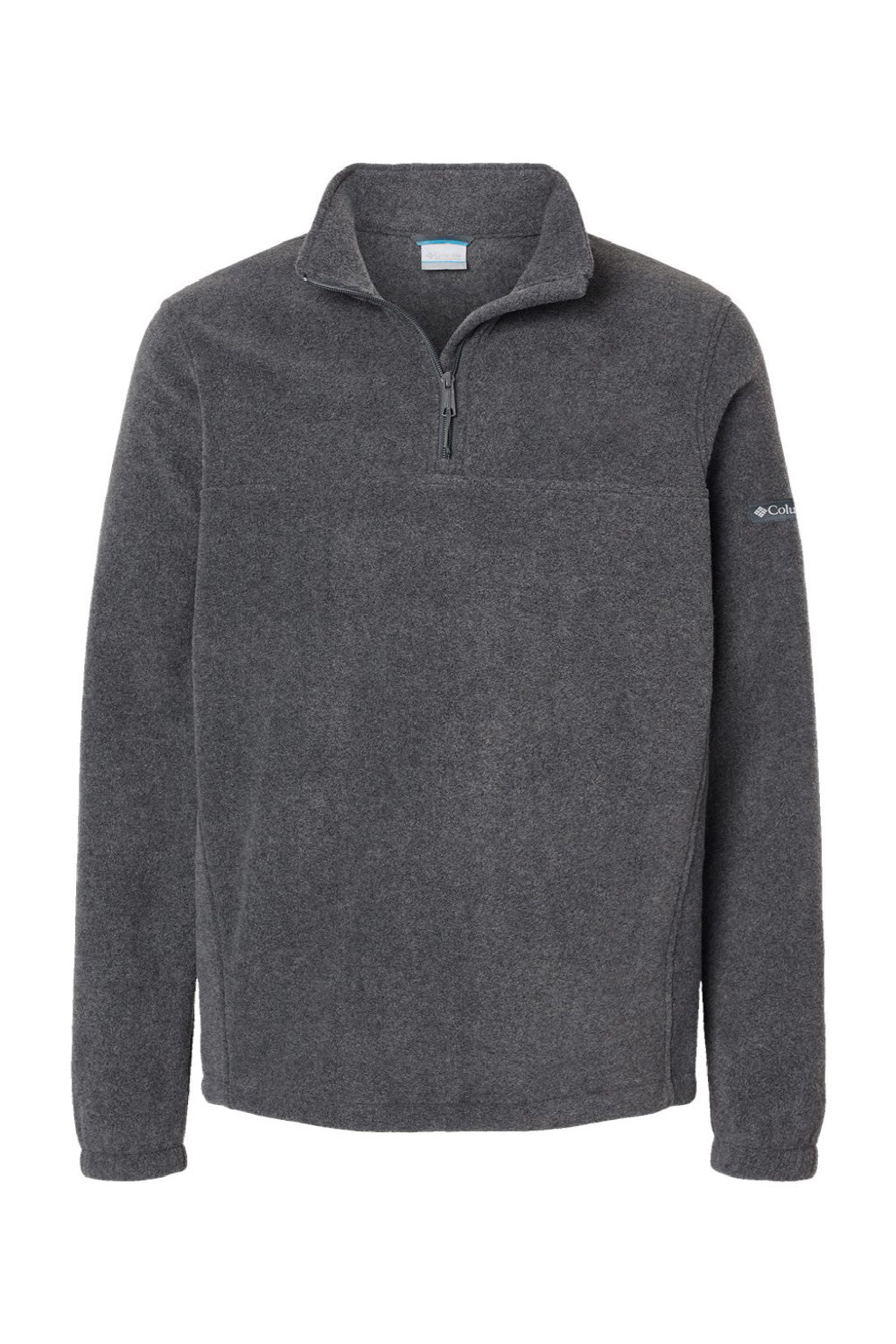 Columbia 212486 Mens Steens Mountain 1/4 Zip Sweatshirt Heather Charcoal Grey Flat Front