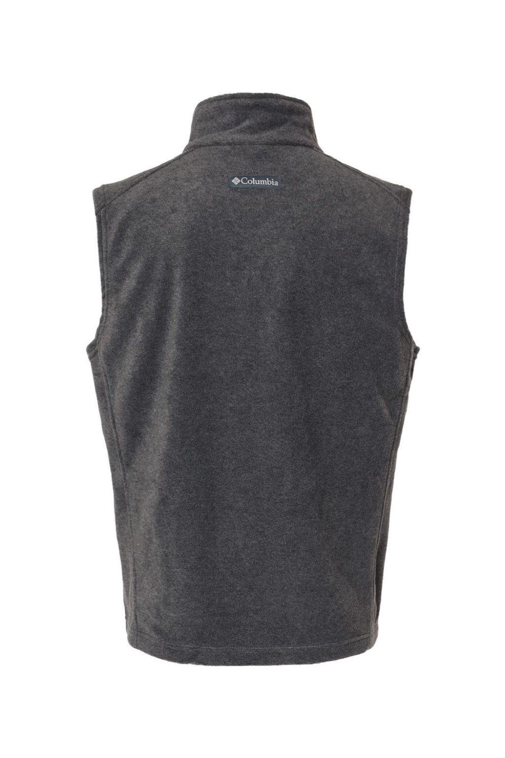 Columbia 212488 Mens Steens Mountain Full Zip Vest Heather Charcoal Grey Flat Back
