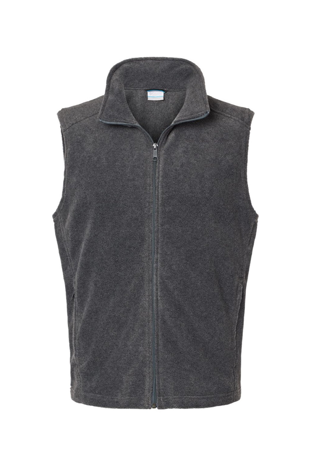 Columbia 212488 Mens Steens Mountain Full Zip Vest Heather Charcoal Grey Flat Front
