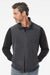 Columbia 212488 Mens Steens Mountain Full Zip Vest Heather Charcoal Grey Model Front