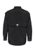 Columbia 212463 Mens PFG Bahama II Long Sleeve Button Down Shirt w/ Double Pockets Black Flat Back