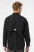 Columbia 212463 Mens PFG Bahama II Long Sleeve Button Down Shirt w/ Double Pockets Black Model Back