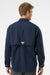 Columbia 212463 Mens PFG Bahama II Long Sleeve Button Down Shirt w/ Double Pockets Collegiate Navy Blue Model Back