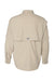 Columbia 212463 Mens PFG Bahama II Long Sleeve Button Down Shirt w/ Double Pockets Fossil Flat Back