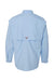 Columbia 212463 Mens PFG Bahama II Long Sleeve Button Down Shirt w/ Double Pockets Sail Blue Flat Back