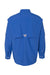 Columbia 212463 Mens PFG Bahama II Long Sleeve Button Down Shirt w/ Double Pockets Vivid Blue Flat Back