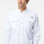 Columbia Mens PFG Bahama II UPF 50+ Long Sleeve Button Down Shirt w/ Double Pockets - White - Coming Soon
