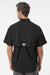 Columbia 212464 Mens PFG Bahama II Short Sleeve Button Down Shirt w/ Double Pockets Black Model Back