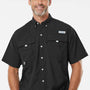 Columbia Mens PFG Bahama II UPF 50+ Short Sleeve Button Down Shirt w/ Double Pockets - Black - Coming Soon