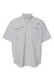 Columbia 212464 Mens PFG Bahama II Short Sleeve Button Down Shirt w/ Double Pockets Cool Grey Flat Front