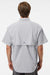 Columbia 212464 Mens PFG Bahama II Short Sleeve Button Down Shirt w/ Double Pockets Cool Grey Model Back