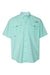 Columbia 212464 Mens PFG Bahama II Short Sleeve Button Down Shirt w/ Double Pockets Gulf Stream Green Flat Front