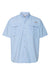 Columbia 212464 Mens PFG Bahama II Short Sleeve Button Down Shirt w/ Double Pockets Sail Blue Flat Front