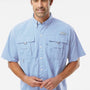Columbia Mens PFG Bahama II UPF 50+ Short Sleeve Button Down Shirt w/ Double Pockets - Sail Blue - Coming Soon