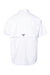 Columbia 212464 Mens PFG Bahama II Short Sleeve Button Down Shirt w/ Double Pockets White Flat Back