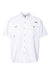 Columbia 212464 Mens PFG Bahama II Short Sleeve Button Down Shirt w/ Double Pockets White Flat Front
