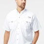 Columbia Mens PFG Bahama II UPF 50+ Short Sleeve Button Down Shirt w/ Double Pockets - White - Coming Soon