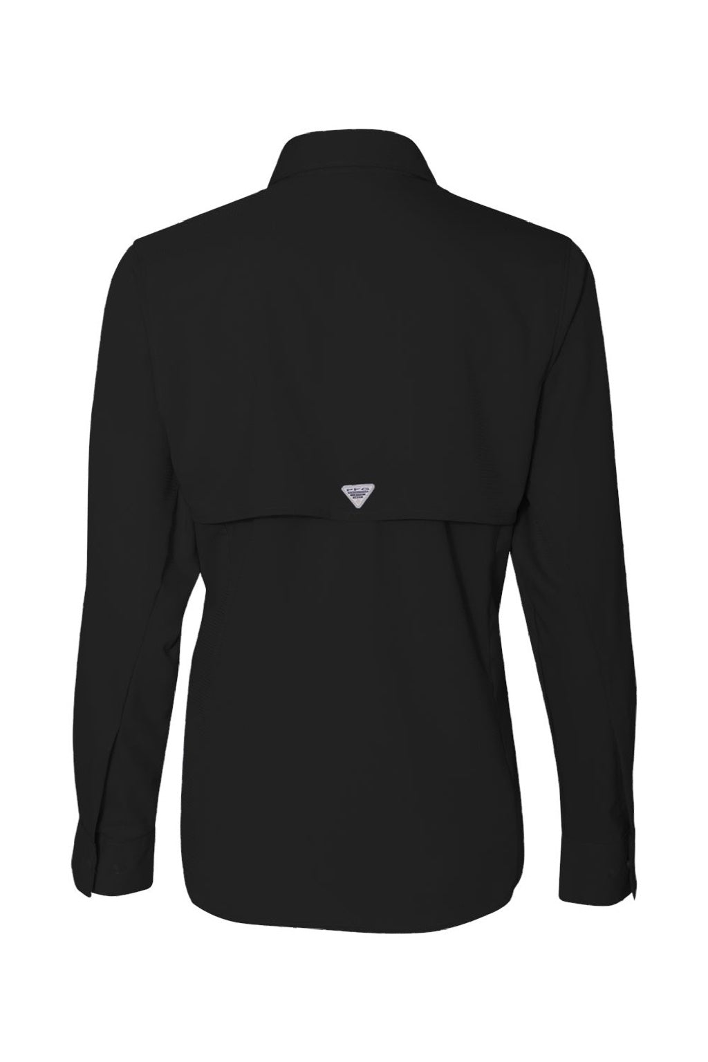 Columbia 212465 Womens PFG Tamiami II Long Sleeve Button Down Shirt Black Flat Back