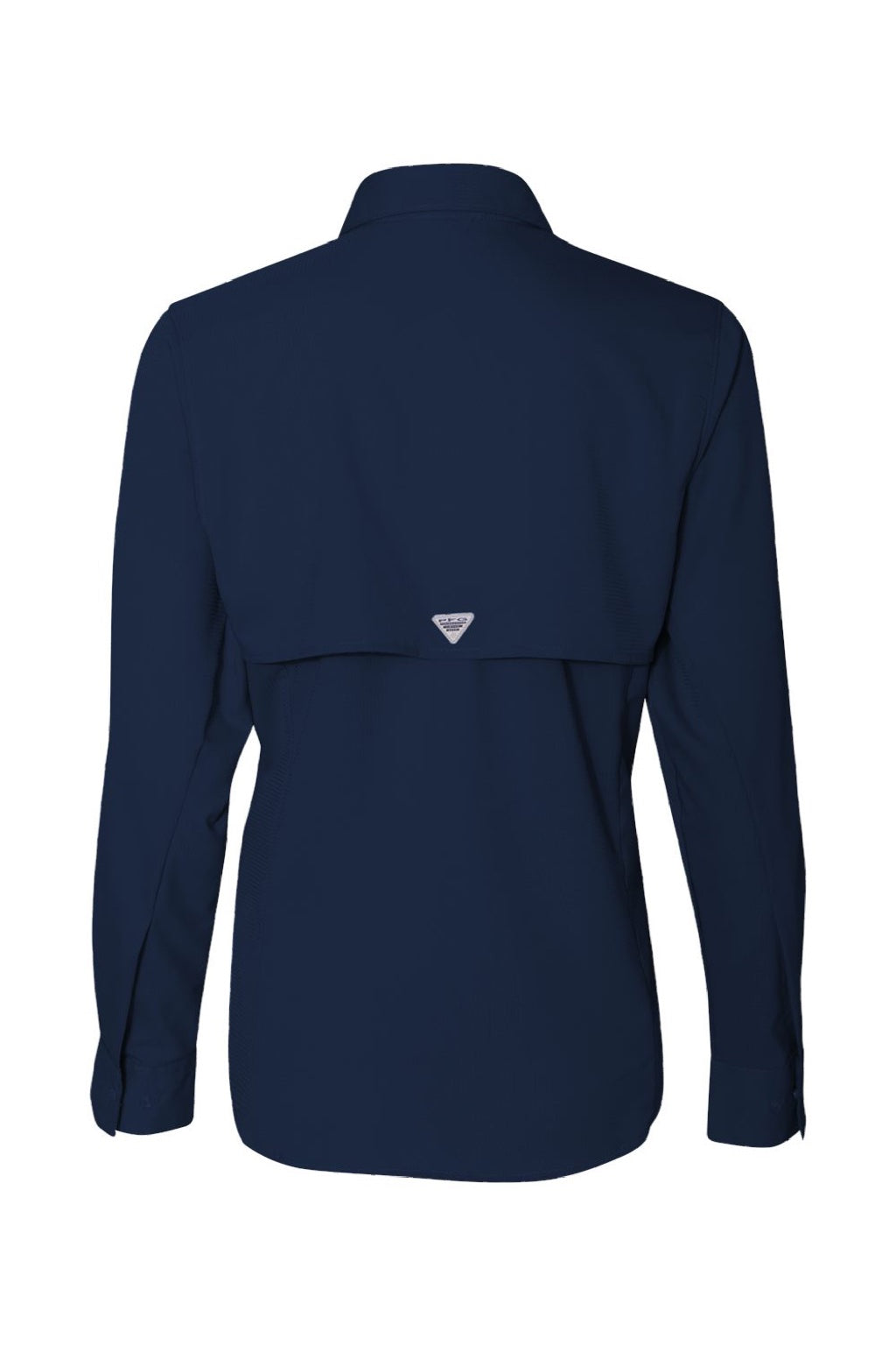 Columbia 212465 Womens PFG Tamiami II Long Sleeve Button Down Shirt Collegiate Navy Blue Flat Back