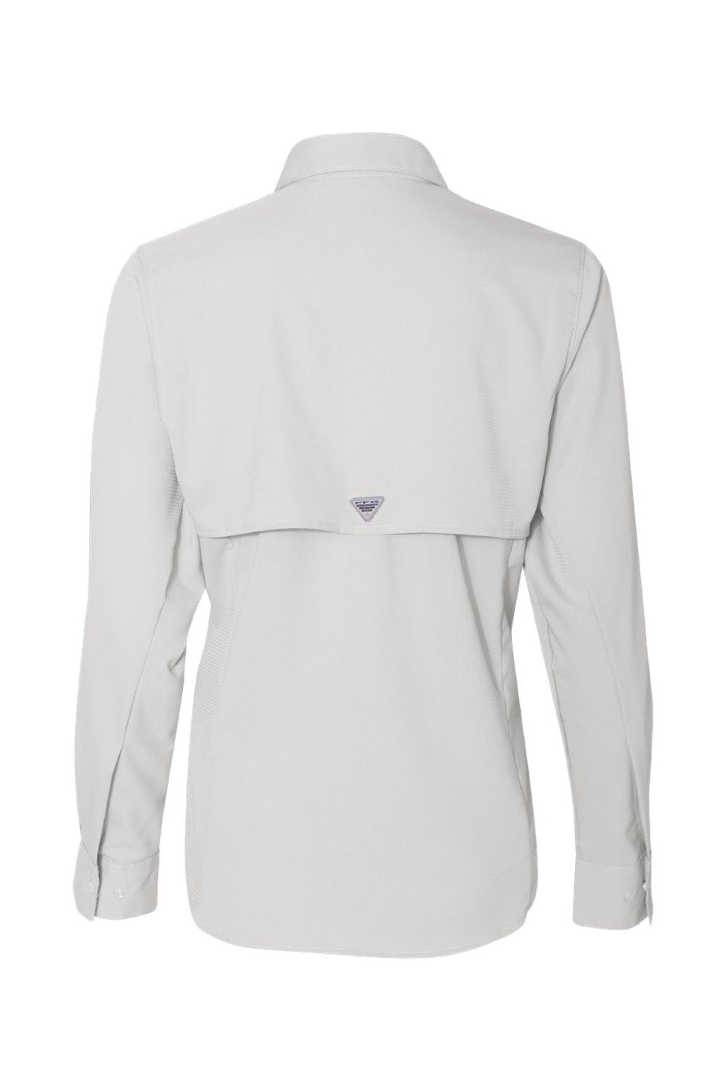 Columbia 212465 Womens PFG Tamiami II Long Sleeve Button Down Shirt Cool Grey Flat Back