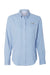 Columbia 212465 Womens PFG Tamiami II Long Sleeve Button Down Shirt Sail Blue Flat Front