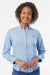 Columbia 212465 Womens PFG Tamiami II Long Sleeve Button Down Shirt Sail Blue Model Front