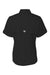 Columbia 212466 Womens PFG Tamiami II Short Sleeve Button Down Shirt Black Flat Back