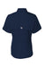 Columbia 212466 Womens PFG Tamiami II Short Sleeve Button Down Shirt Collegiate Navy Blue Flat Back