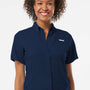 Columbia Womens PFG Tamiami II Moisture Wicking Short Sleeve Button Down Shirt w/ Pockets - Collegiate Navy Blue - Coming Soon
