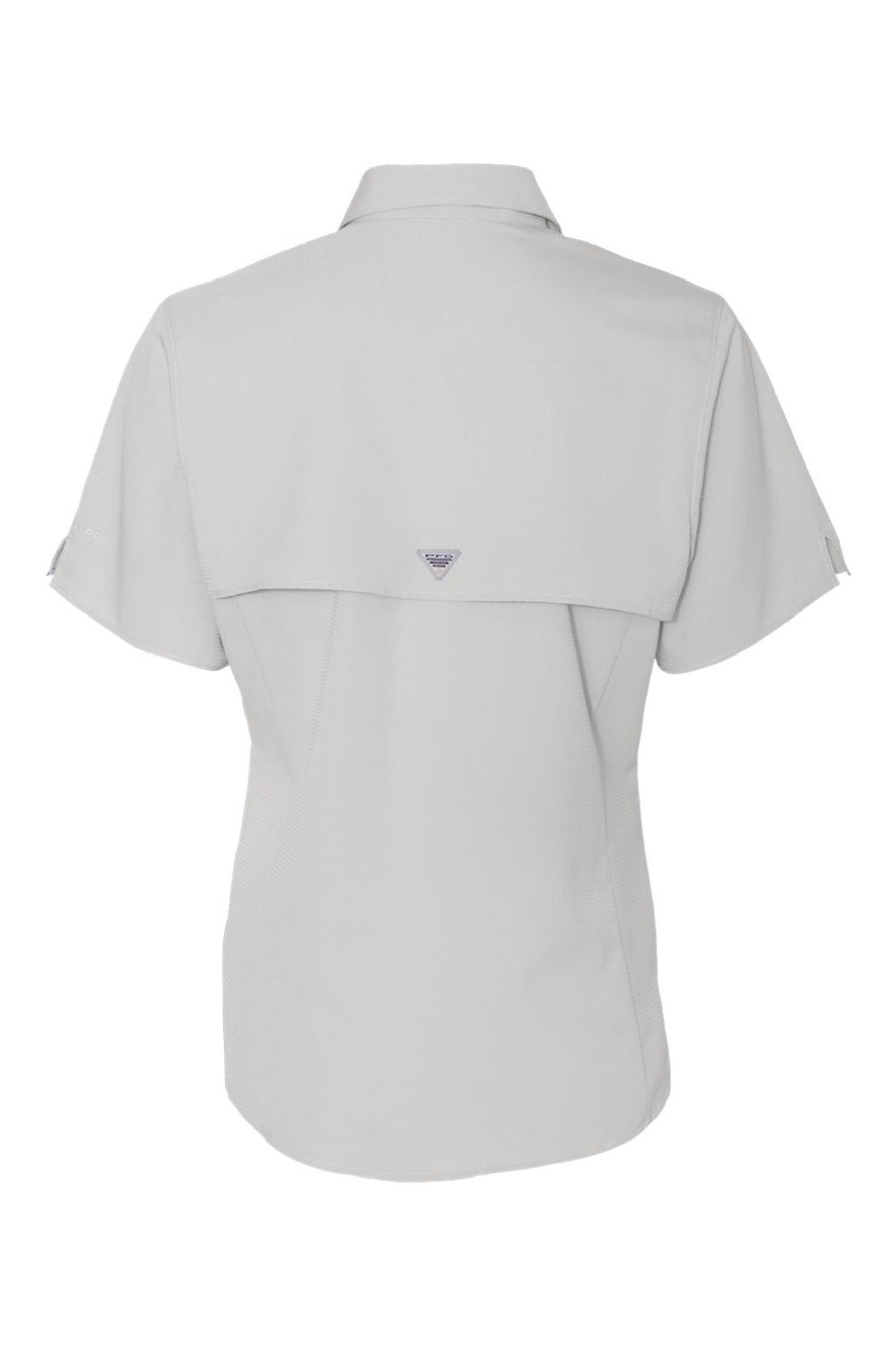 Columbia 212466 Womens PFG Tamiami II Short Sleeve Button Down Shirt Cool Grey Flat Back
