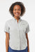 Columbia 212466 Womens PFG Tamiami II Short Sleeve Button Down Shirt Cool Grey Model Front