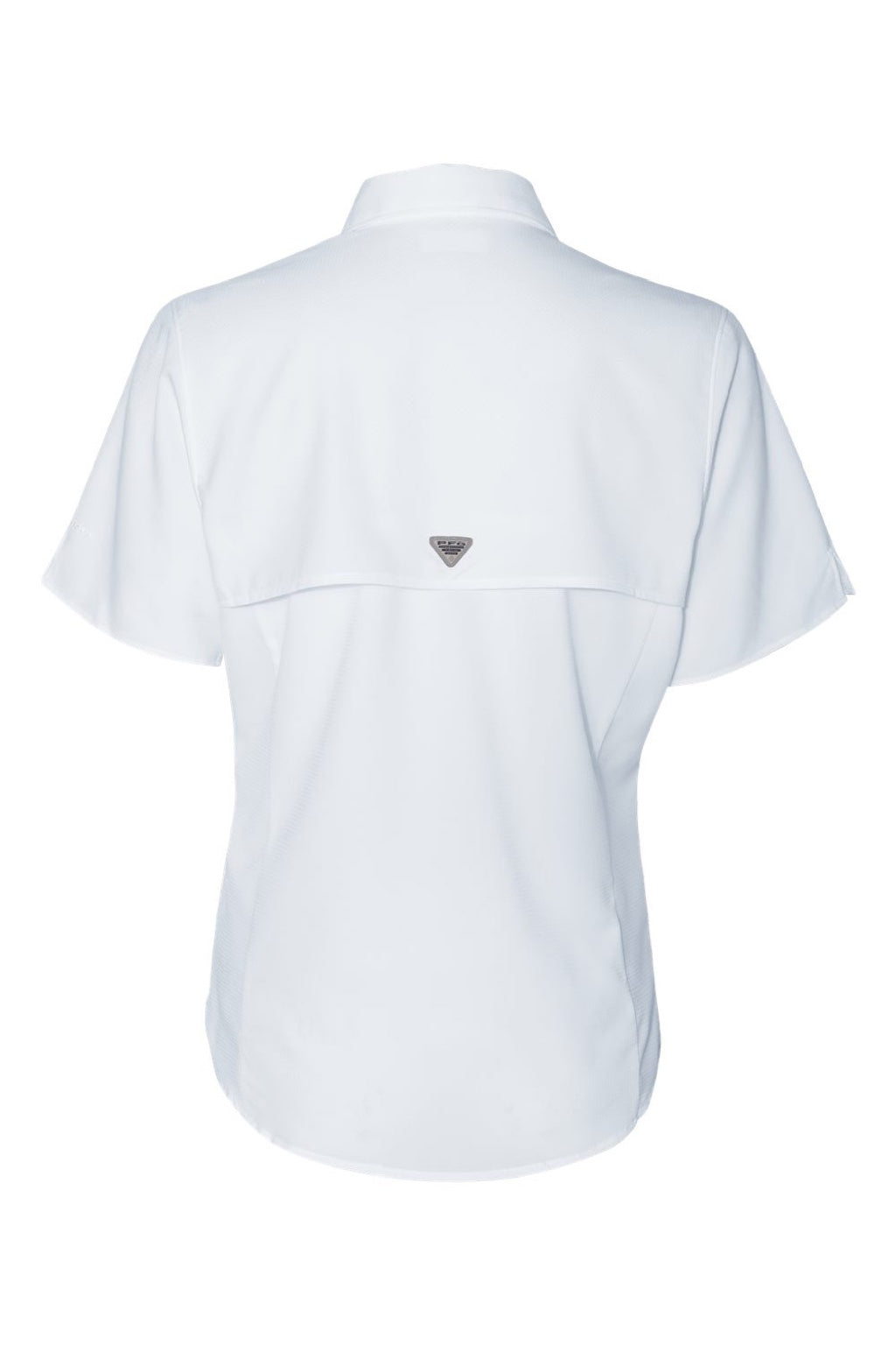 Columbia 212466 Womens PFG Tamiami II Short Sleeve Button Down Shirt White Flat Back